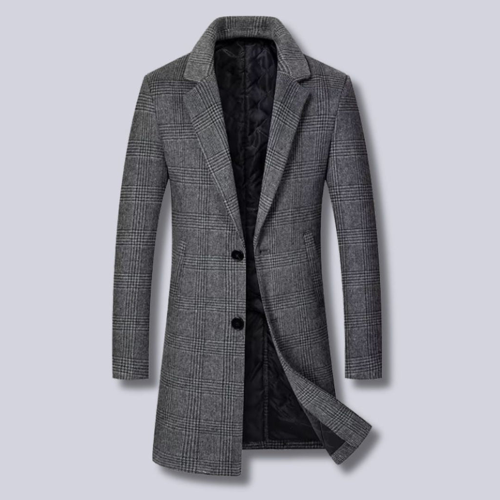 Loriento Plaid Wool Trench Coat