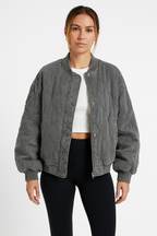Harper Women's Quilted Oversized Bomber Jacket