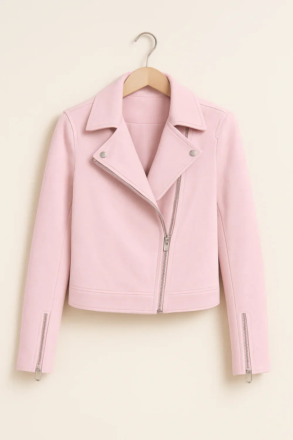 Aria Women's Zipper Moto Bomber Jacket