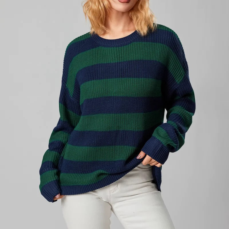 Vibrant Stripe Knit Sweater