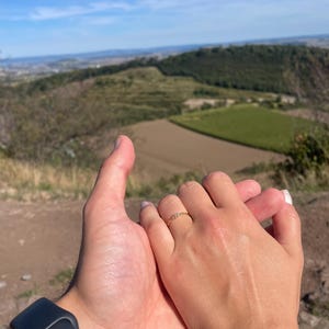 14k Solid Gold Twisted Solitaire Ring • Tiny Diamond Engagement Ring • Dainty Minimalist Ring • Promise Jewelry Gift for Her