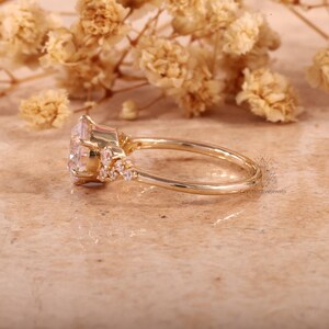 2 ct  Round Moissanite Engagement Ring 14K Yellow Gold ,6 prong Wedding Ring , Bridal Ring, Anniversary Ring Gift for Her , Moissanite Ring