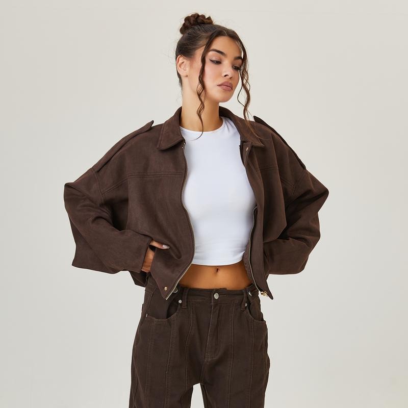 Novara Suede Bomber Jacket