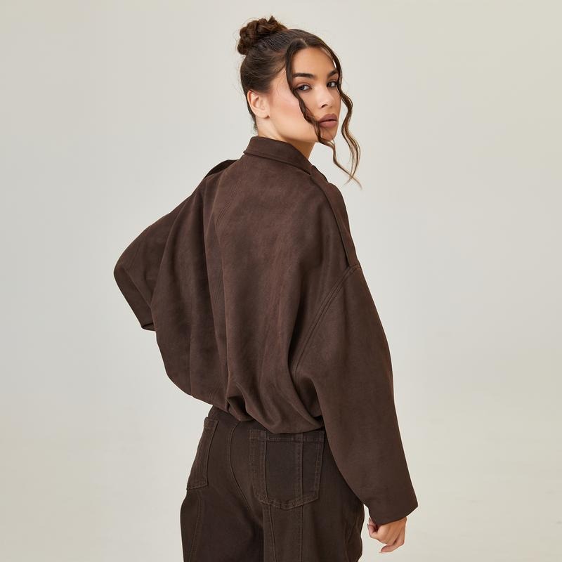 Novara Suede Bomber Jacket