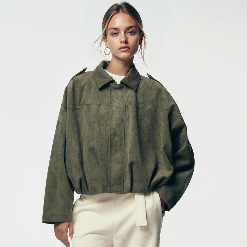 Novara Suede Bomber Jacket