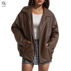 Montero Leather Bomber Jacket